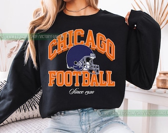 Chicago Football Vintage Sweatshirt T-Shirt, Retro Chicago Bear Football Sweatshirt, Vintage Chicago Bear Fan Gift, Sunday Football FBR12