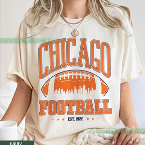 Chicago Football Vintage Style Comfort Colors T-Shirt, Retro Chicago Football T-Shirt, Chicago Football Shirt, Vintage Bears Fan Gift FCY12