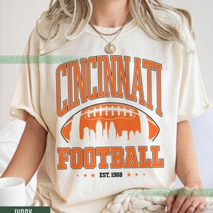 Cincinnati Football Comfort Colors Vintage Style T-Shirt, Cincinnati Football T-Shirt, Bengals Football T-shirt, Cincinnati Fan Gifts FCY21