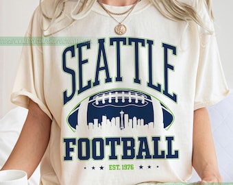 Seattle Football Vintage Style Comfort Colors T-Shirt, Seattle Seahawk Football T-Shirt, Seattle T-Shirt, Retro Seahawks Football Fan FCY7