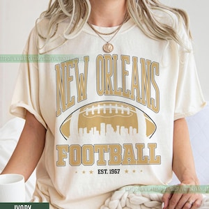 New Orleans Football Vintage Style Comfort Colors T-Shirt, New Orleans Football T-Shirt, Retro Saints Shirt, Saints Football T-Shirt FCY11
