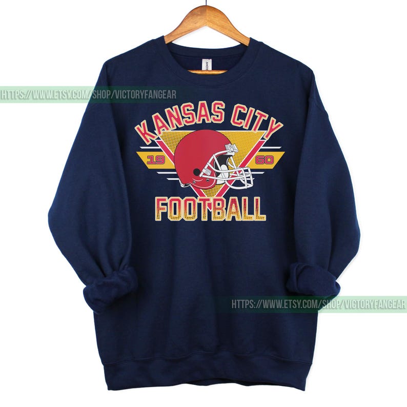 Kansas City Football Vintage Sweatshirt T-Shirt, Kansas City Football Crewneck, Kansas City Football Sweatshirt, Kansas City Fan Gifts FAH8 Bild 5