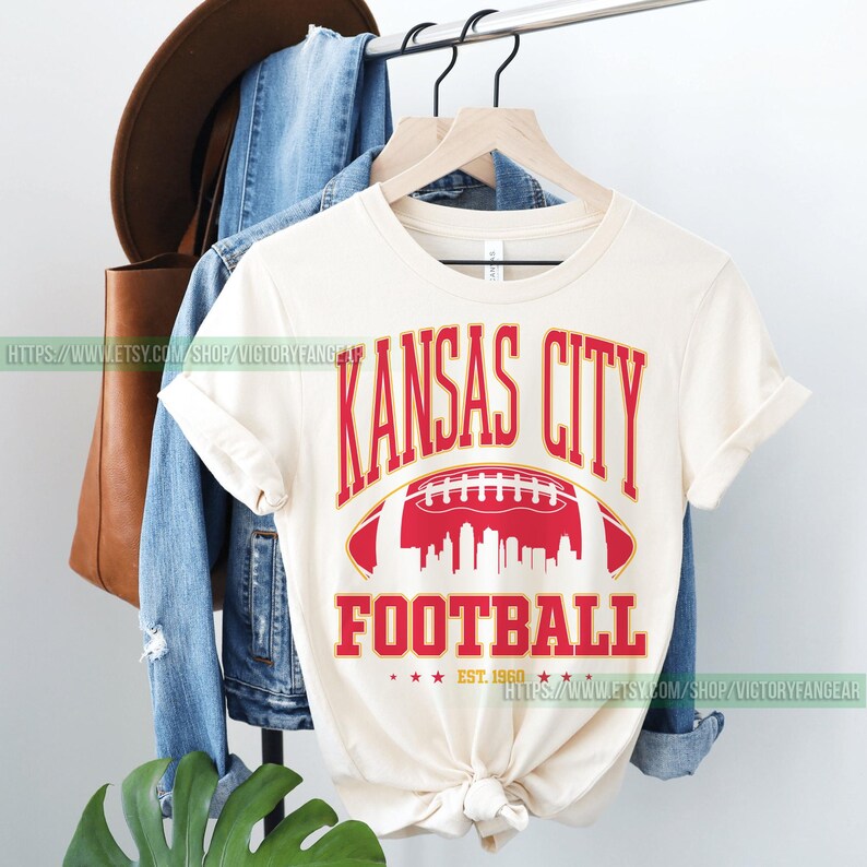 Kansas City Football Vintage Sweatshirt T-Shirt, Kansas City Football Crewneck, Kansas City Football Sweatshirt, Kansas City Fan Gifts FCY8 image 6