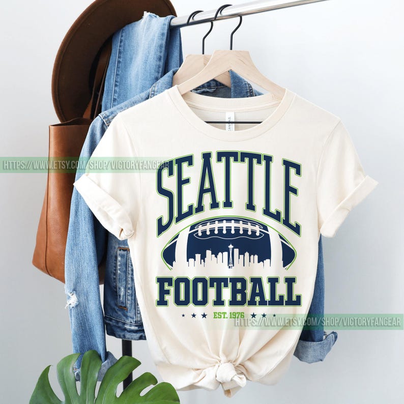 Seattle Football Vintage Sweatshirt T-Shirt, Seattle Seahawk Football Crewneck Sweatshirt, Seahawk Fan Gift, Retro Seattle Football Fan FCY7 image 6