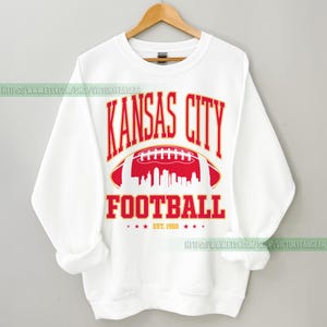 Kansas City Football Vintage Sweatshirt T-Shirt, Kansas City Football Crewneck, Kansas City Football Sweatshirt, Kansas City Fan Gifts FCY8 image 3