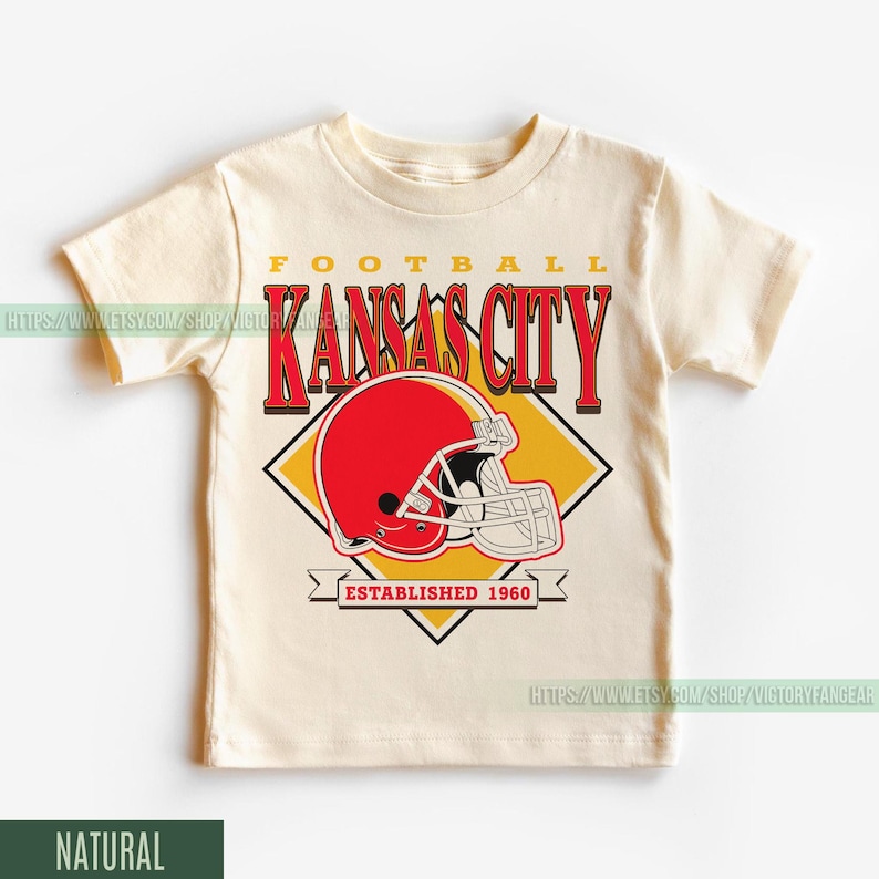 Kansas City Football Vintage Toddler T-Shirt, Kansas City Football Kids, Football Toddler, Kansas City Fan Gifts FGD8 image 1
