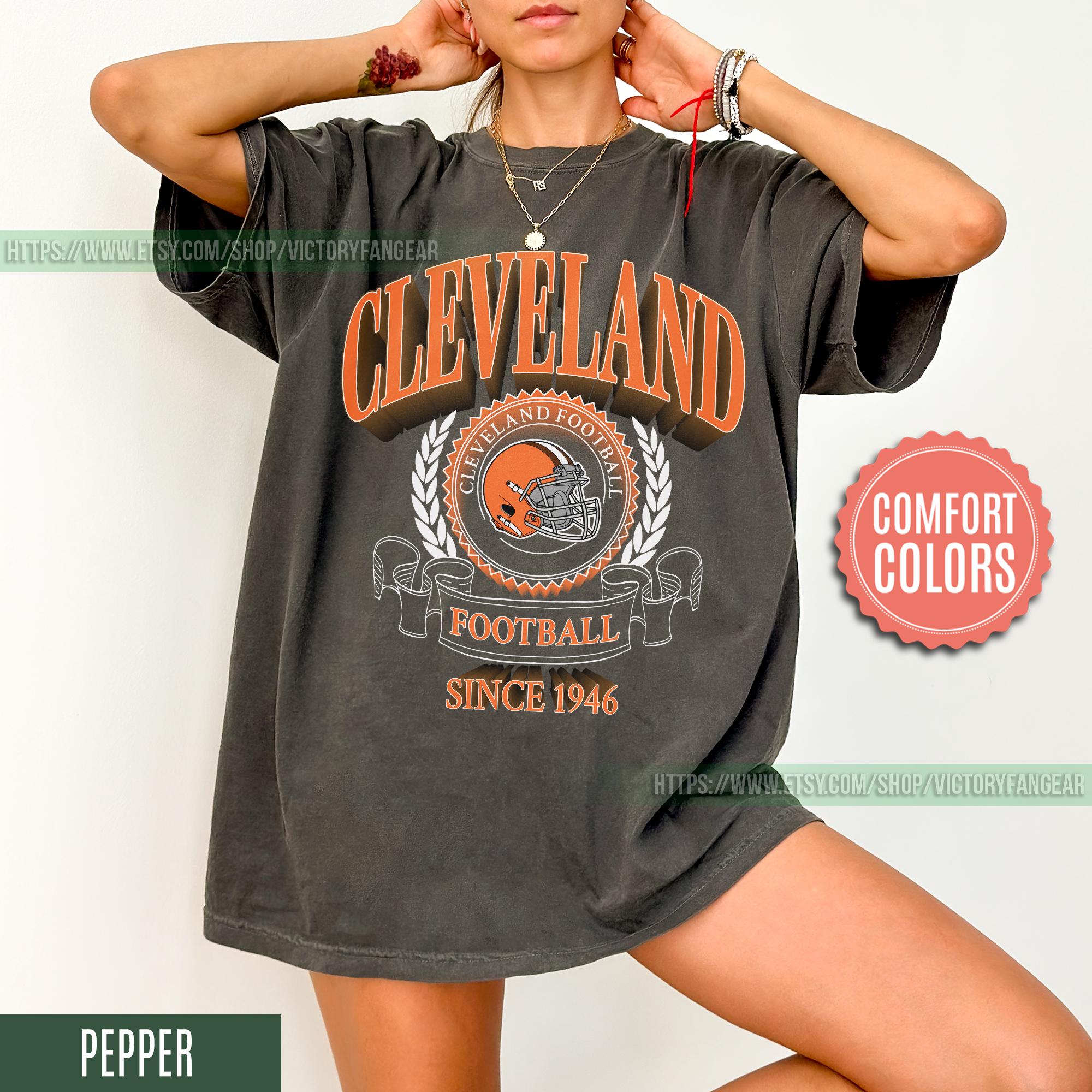 Chemise boutonnée à manches longues en flanelle à carreaux pour femme Cleveland Browns WEAR by Erin Andrews - Crème/gris
