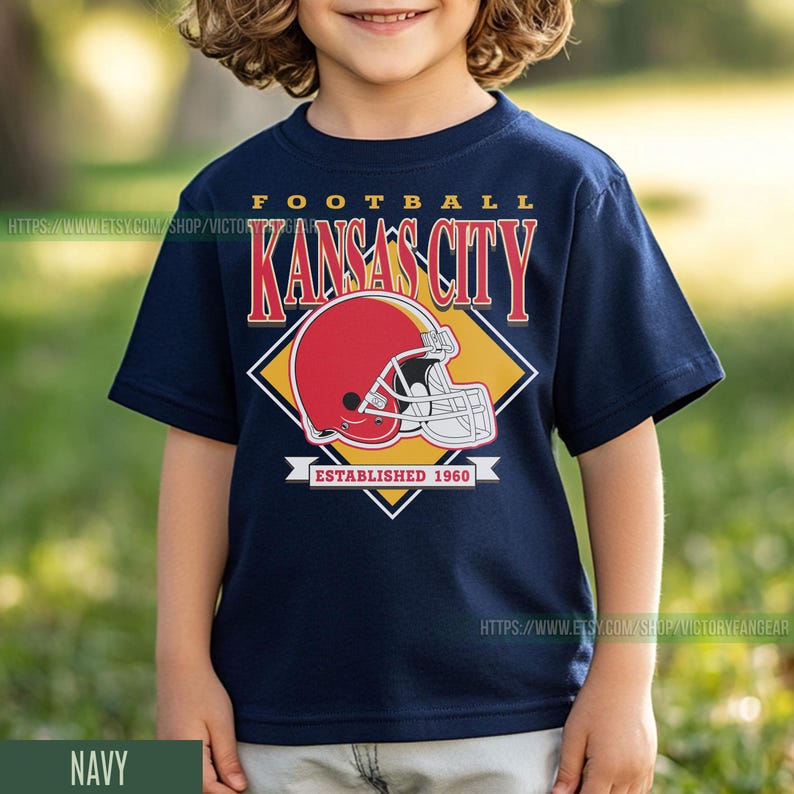 Kansas City Football Vintage Toddler T-Shirt, Kansas City Football Kids, Football Toddler, Kansas City Fan Gifts FGD8 image 4