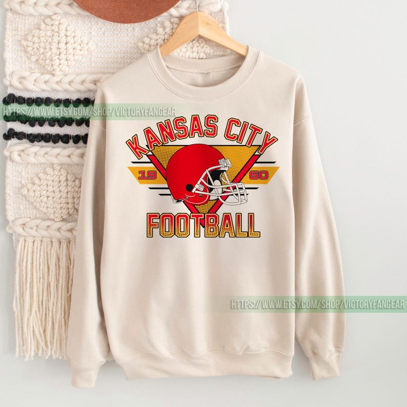 Kansas City Football Vintage Sweatshirt T-Shirt, Kansas City Football Crewneck, Kansas City Football Sweatshirt, Kansas City Fan Gifts FAH8 Bild 3
