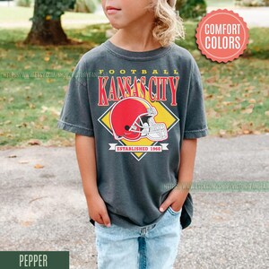 Kansas City Football Vintage Toddler T-Shirt, Kansas City Football Kids, Football Toddler, Kansas City Fan Gifts FGD8 image 5
