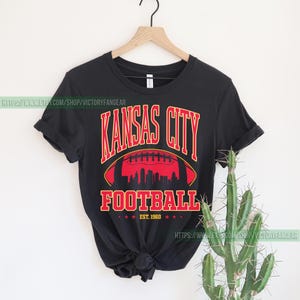 Kansas City Football Vintage Sweatshirt T-Shirt, Kansas City Football Crewneck, Kansas City Football Sweatshirt, Kansas City Fan Gifts FCY8 image 7