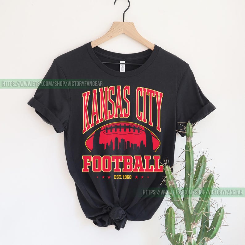 Kansas City Football Vintage Sweatshirt T-Shirt, Kansas City Football Crewneck, Kansas City Football Sweatshirt, Kansas City Fan Gifts FCY8 image 7