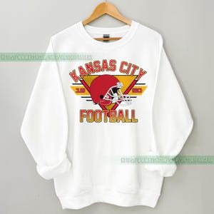 Kansas City Football Vintage Sweatshirt T-Shirt, Kansas City Football Crewneck, Kansas City Football Sweatshirt, Kansas City Fan Gifts FAH8 Bild 2