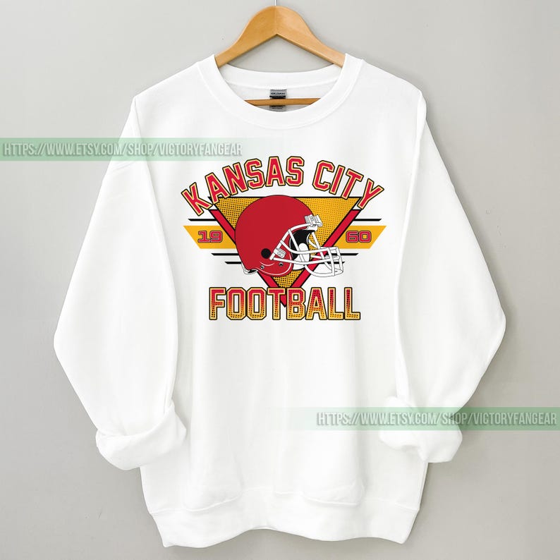 Kansas City Football Vintage Sweatshirt T-Shirt, Kansas City Football Crewneck, Kansas City Football Sweatshirt, Kansas City Fan Gifts FAH8 Bild 2