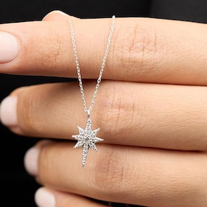 Dainty North Star Pendant | Gold Star Necklace | Celestial Jewelry | Minimalist Star Necklace | Gift for Her | Gift for Daughter, BFF Gift
