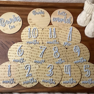 Beach Baby Monthly Milestone Cards I Fish-Themed Baby Milestone Cards| Personalized Name Signs | Newborn Photo Props | Baby Shower Gift Idea