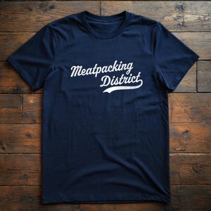 T-shirt baseball Meatpacking District, chemise inspirée des Yankees de New York, manches courtes en jersey unisexe, collection New York Neighborhood