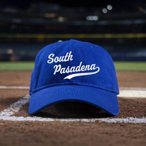 Baseball Cap, LA Dodgers Inspired South Pasadena Neighborhood Hat, LA Neighborhood Collection, Gift for Baseball Fans, Adjustable Cap Ohtani