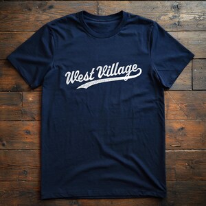 T-shirt de baseball West Village, chemise inspirée des Yankees de New York, manches courtes en jersey unisexe, collection New York Neighborhood