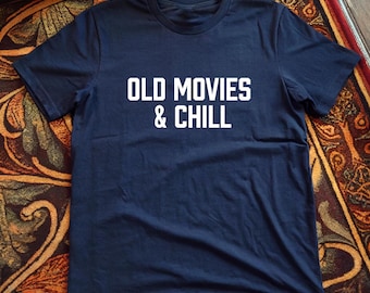 Old Movies & Chill Tee: Minimalist Cinephile Shirt
