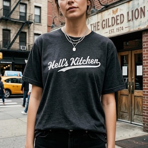 Hell's Kitchen New York-skjorta | Vintage basebolltröja | NYC-kvartersstolthet-gåva