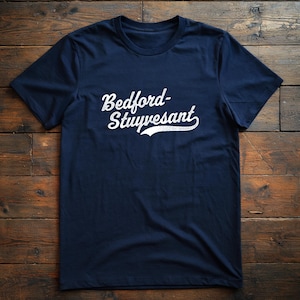 T-shirt de baseball Bedford-Stuyvesant, chemise inspirée des Yankees de New York, manches courtes en jersey unisexe, collection New York Neighborhood