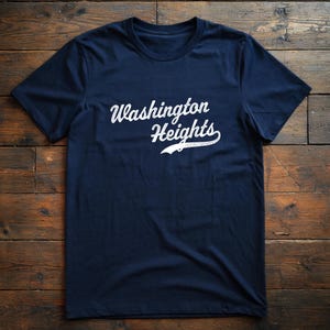 T-shirt de baseball Washington Heights, chemise inspirée des Yankees de New York, manches courtes en jersey unisexe, collection quartier de New York