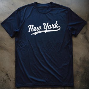 Vintage New York Baseball Logo Tee: Unisex Fan Apparel