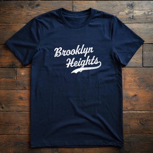 T-shirt de baseball Brooklyn Heights, chemise inspirée des Yankees de New York, manches courtes en jersey unisexe, collection New York Neighborhood