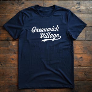 T-shirt de baseball Greenwich Village, chemise inspirée des Yankees de New York, manches courtes en jersey unisexe, collection New York Neighborhood