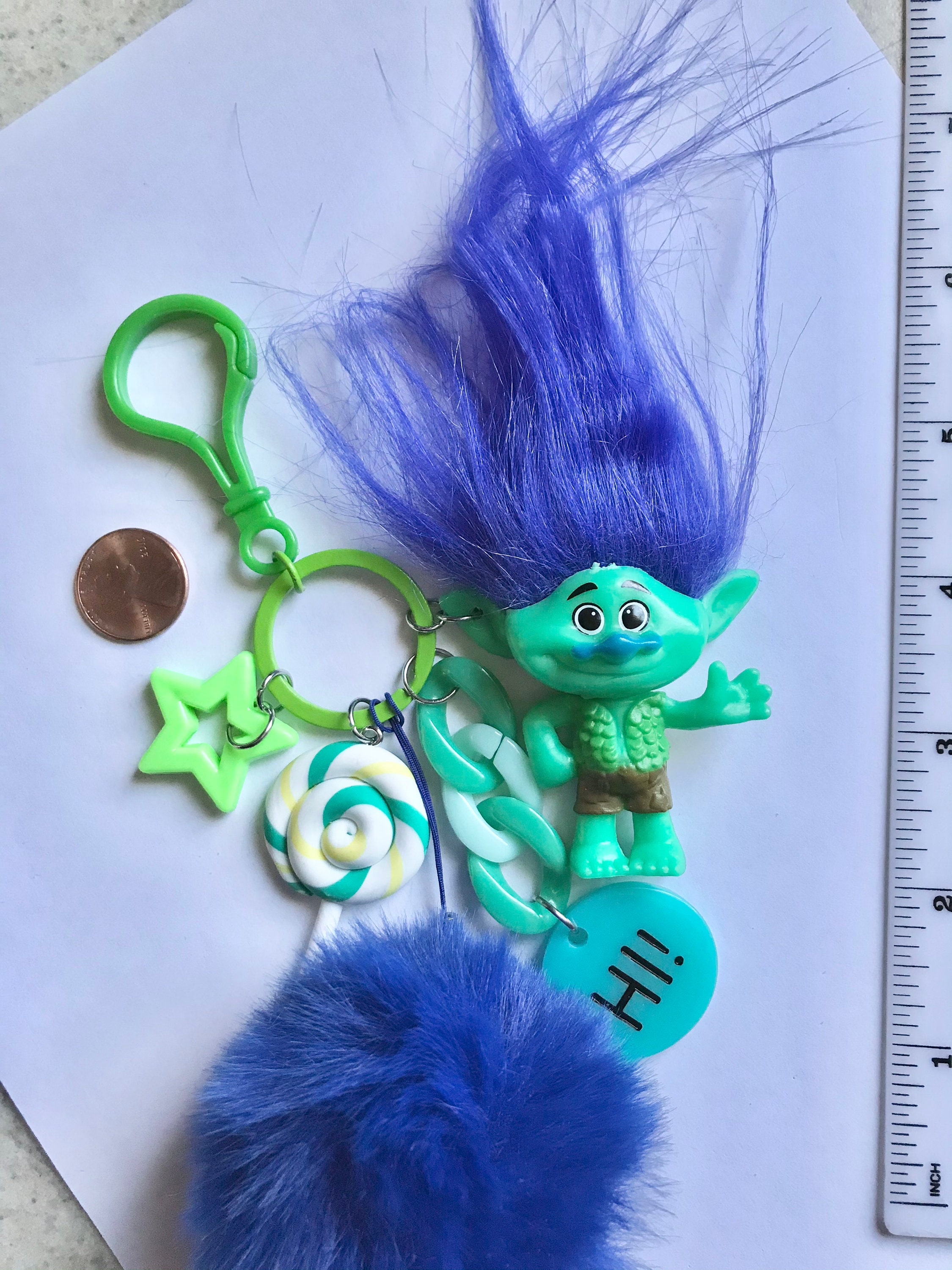 BRANCH Trolls Figure Fun Keychain Charms Etsy