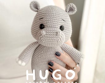 Hippo Amigurumi Crochet Pattern – Hugo the Hippo | Safari Friends Collection EN & CZ