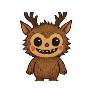 Cute Monster Kiss-Cut Stickers - Whimsical Decor for Laptops, Notebooks, Kids&#39; Crafts, Party Favors, or Gift Ideas