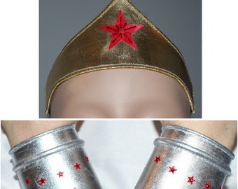 Wonder Woman Season 1 Accessories... Cuffs and Tiara