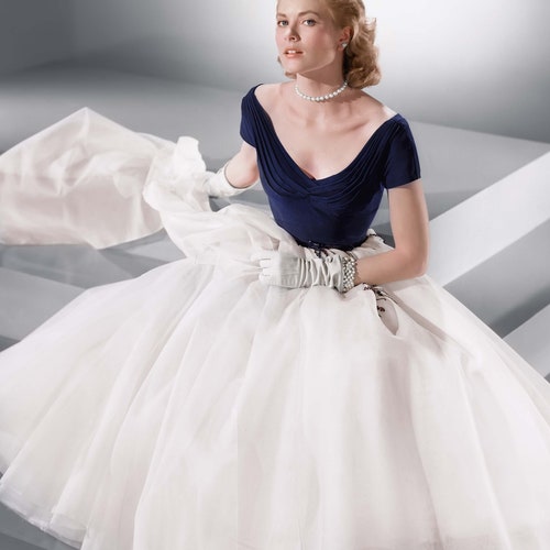 1950s Grace Kelly Dress From Rear 