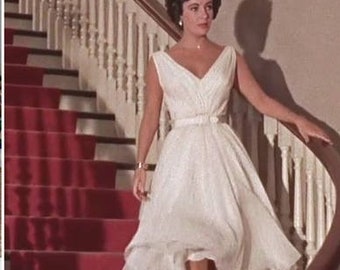 Custom Elizabeth Taylor Maggie Dress from Cat on a Hot Tin Roof Chiffon Dress... Bombshell Old Hollywood...Sheer Elegance...