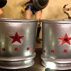 Wonder Woman Silver Cuffs replica as worn by Lynda Carter first season... Made to order image 1