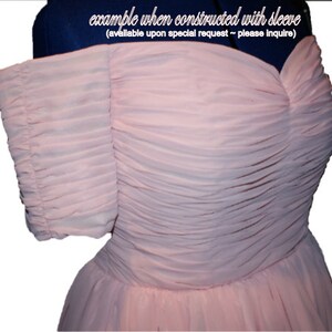 Elegant Strapless Chiffon Confection Prom... Wedding... Black Tie... Fully Corseted Flattering Bodice with Sweetheart Neckline... image 6