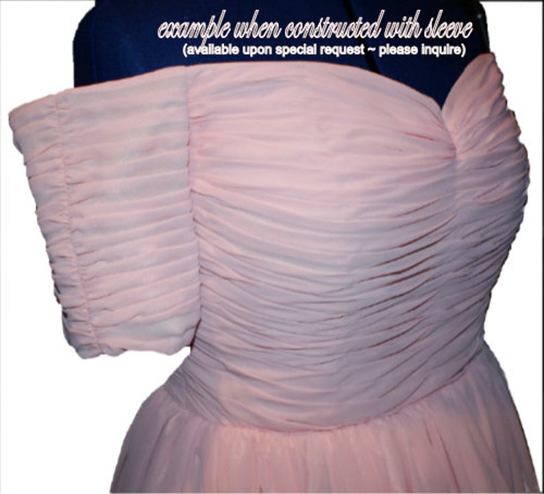 Elegant Strapless Chiffon Confection Prom... Wedding... Black Tie... Fully Corseted Flattering Bodice with Sweetheart Neckline... image 6