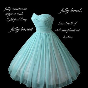 All Sizes Elegant Strapless Chiffon Confection! Fully Corseted Flattering Delicate Pleated bodice w/ Sweetheart Neckline in your Color..