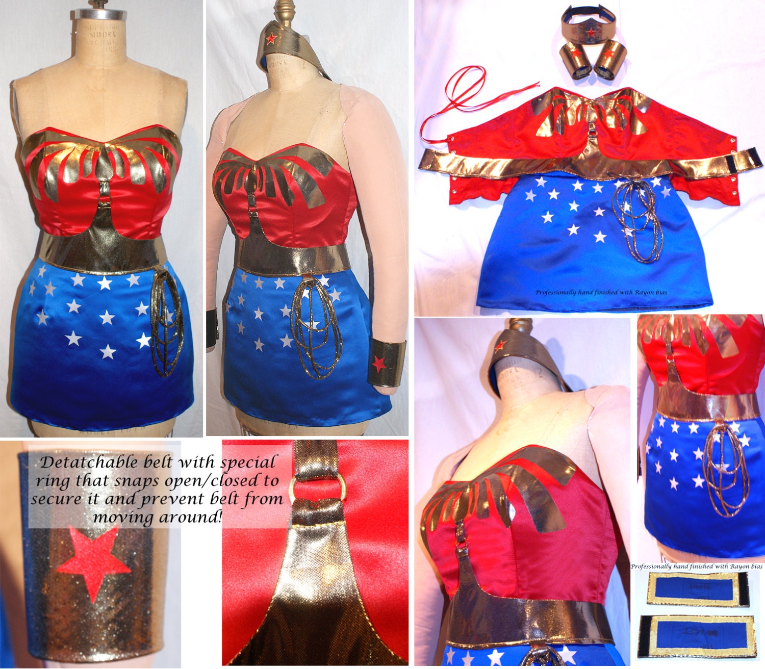 ワンダーウーマン コスチューム　交換用パーツ付き ワンダーウーマン 風 コスプレ衣装 Wonder Woman-Cosplay Costume