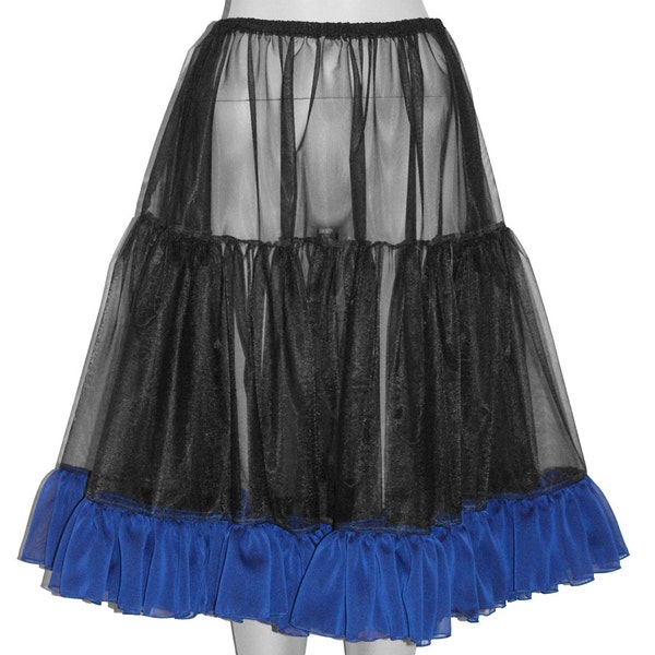 Soft and Elegant Chiffon Petticoat... up to 50" Hip and Stretch Custom Waist Measurement...