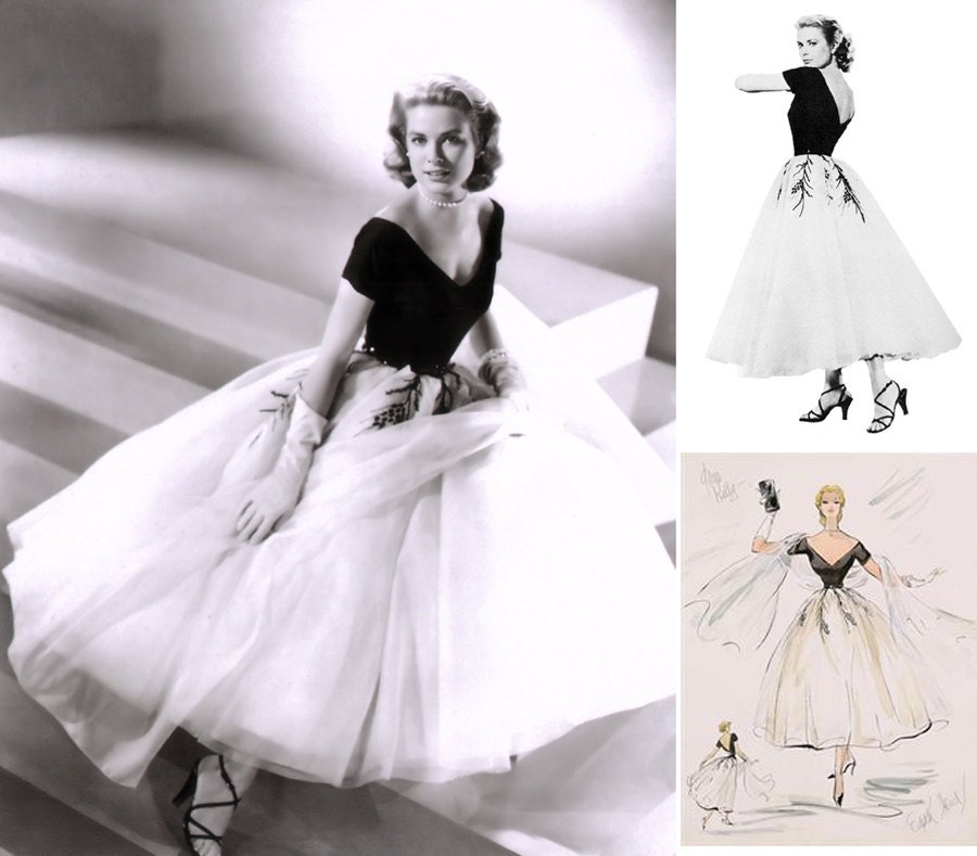 1950s Grace Kelly Dress from Rear Window... Gorgeous near-Replica with FULL Tulle Layered Skirt...Vintage Wedding / Hollywood Party...