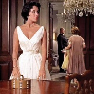 Custom Chiffon 'Cat on a Hot Tin Roof' Dress: Old Hollywood Bombshell