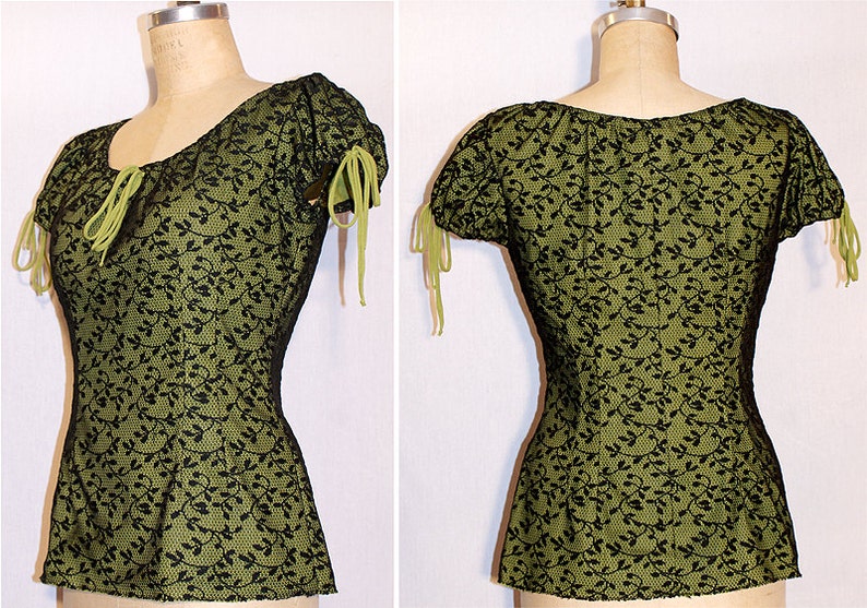 sizeup to 40 bust Custom reg Reg size 1955 Marilyn Lace Peasant Gypsy Blouse Top from the Movie: Bus Stop..