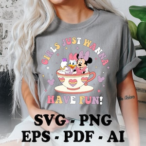 Bundle Minnie and Daisy Summer SVG, Girls Just Wanna Have Fun PNG, Bundle Besties Png, Magical Kingdom svg, Summer png