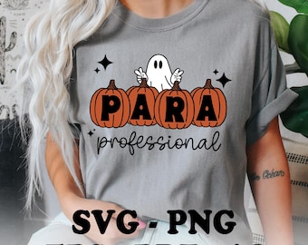 Halloween-svg för paraprofessionell, Halloween-paraprofessionell svg, läskig paraprofessionell trupp, IEP-truppen pumpa spöke png