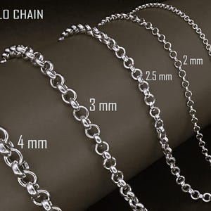 925 Sterling Silver Rolo Chain Women, Belcher Chain Necklace Men, Birthday Anniversary Gift Jewelry Her Him Dad Mum Son Boyfrined Girlfriend