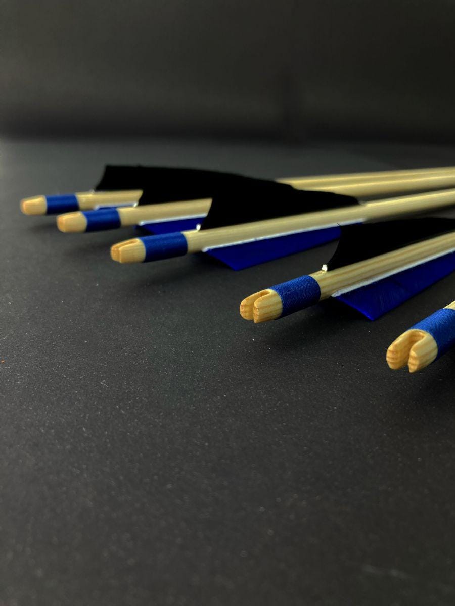 6/12/24Pcs 30 Turchia Piume FRECCE DI LEGNO 8.5mm Tiro Con