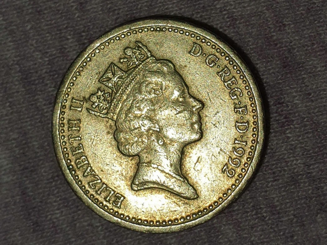 paul smith　QUEEN ELIZABETH COIN RING 17号 Designer Yellow Gold 24K Plated Ring Queen Elizabeth II